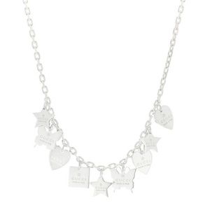 Gucci Sterling Silver Trademark Charm Necklace